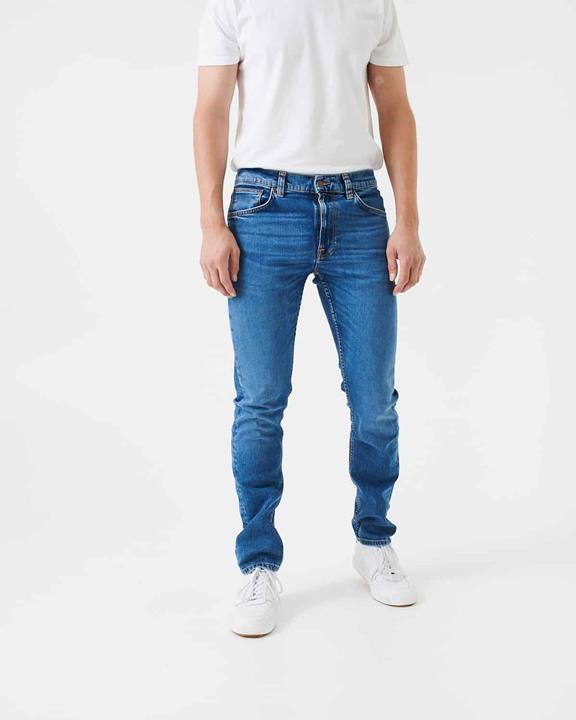 Jeans Slim Tapered Fit Lean Dean Lost Oranje Blauw from Shop Like You Give a Damn
