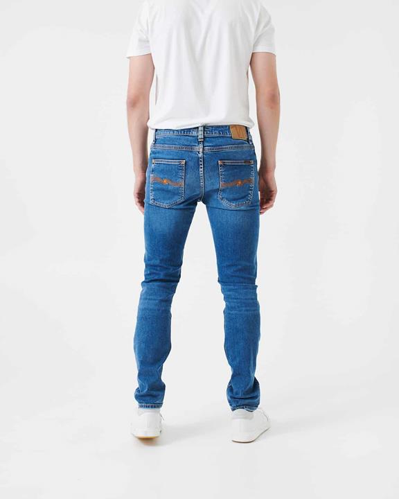 Jeans Slim Tapered Fit Lean Dean Lost Oranje Blauw from Shop Like You Give a Damn