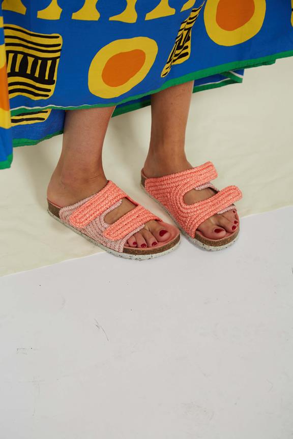 Sandals Rafia Pink 6