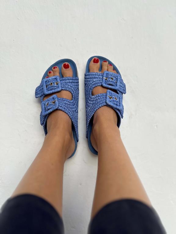 Sandals Raffia Blue from Shop Like You Give a Damn