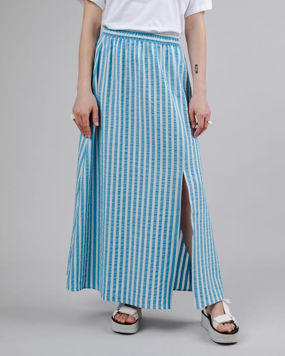 Stripes Long Skirt Blue 6