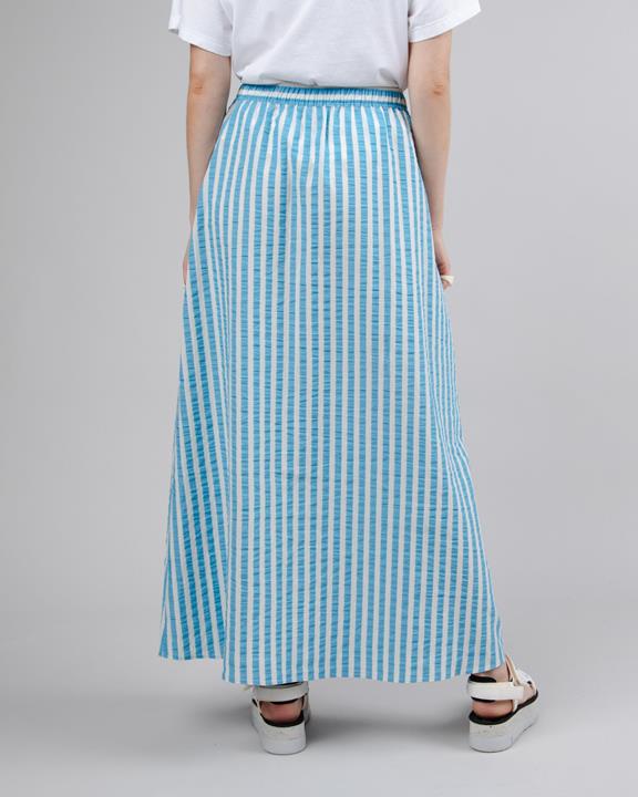 Stripes Long Skirt Blue 8
