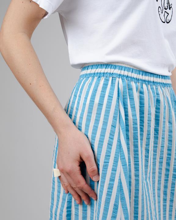 Stripes Long Skirt Blue 9