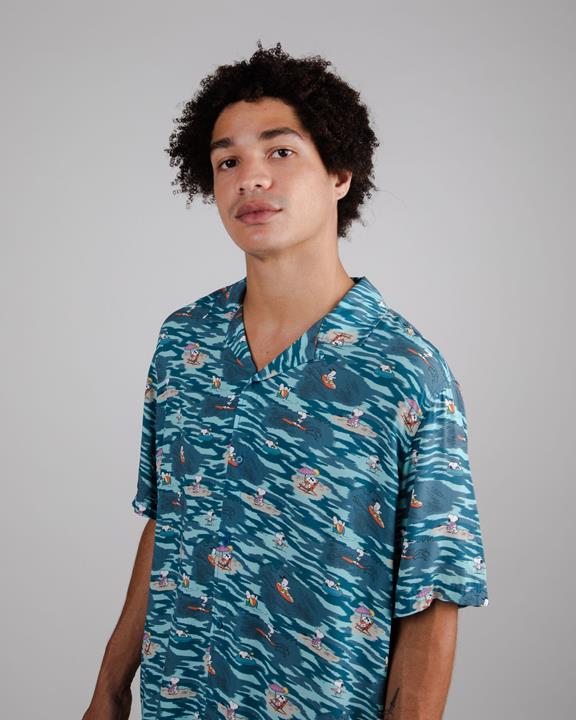 Blauw Pinda's Kust Aloha Shirt 4