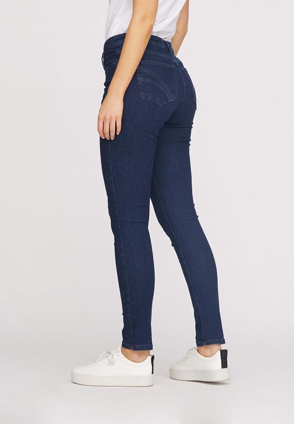 Jeans Laura Slim Middellange Ecolabel Donkerblauw Denim from Shop Like You Give a Damn
