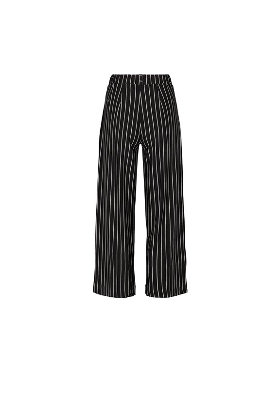 Pants Loose Jersey Crop Donna Black Stripe 3