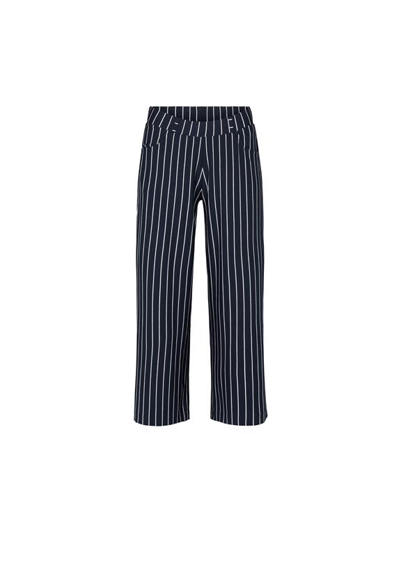 Pants Donna Loose Jersey Crop Navy Stripe 1