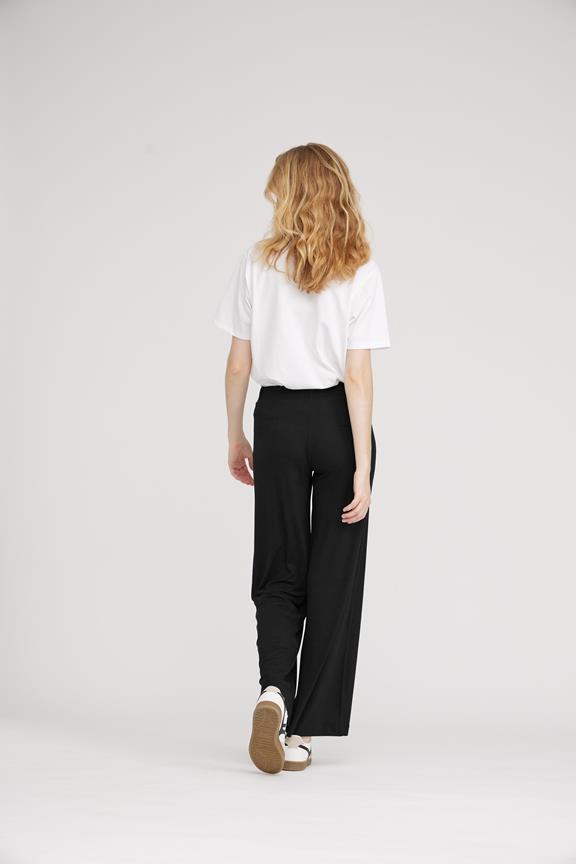 Pants Donna Loose Jersey Short Length Black 3