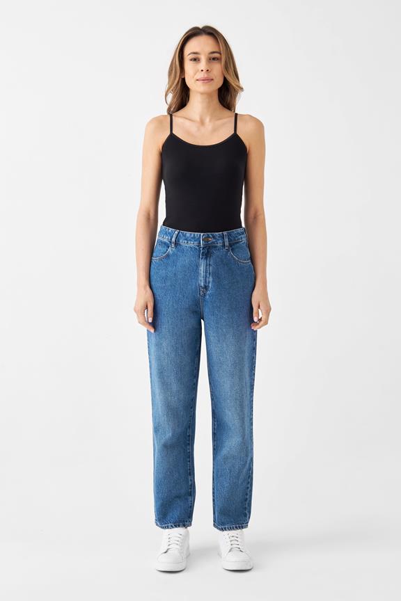 Jeans Wide Straight Non-Stretch Minimal Medium Blue 1