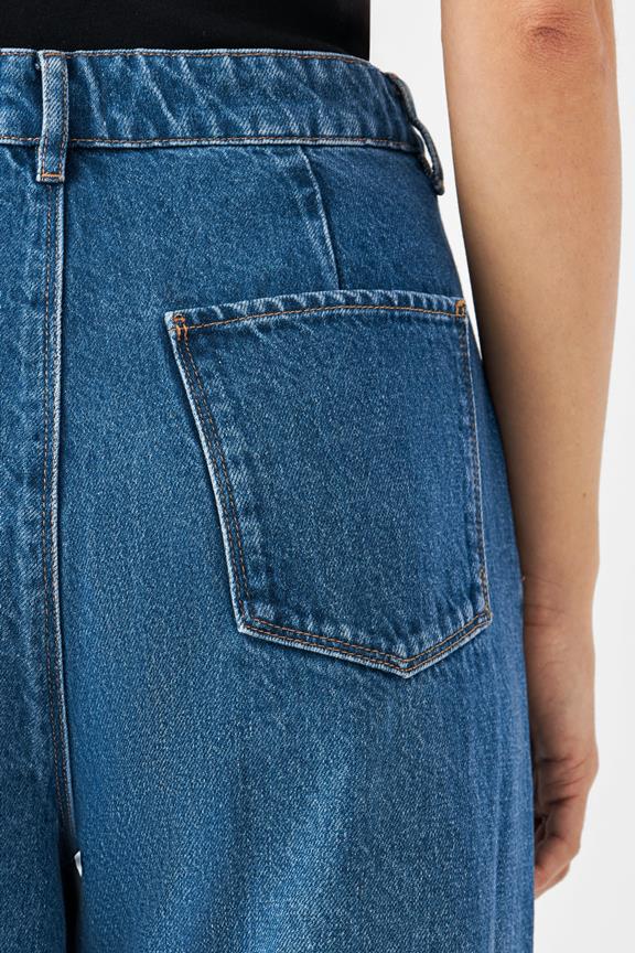 Jeans Brede Rechte Niet-Stretch Minimaal Medium Blauw 5