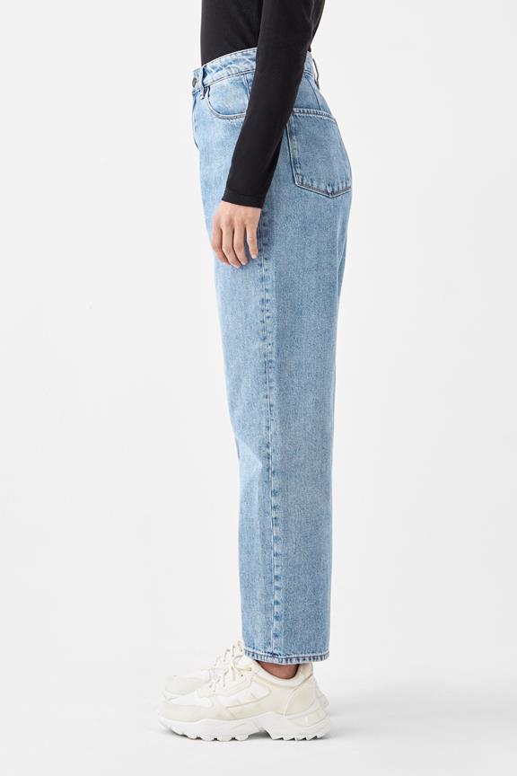 Jeans Wide Straight Non-Stretch Minimal Light Blue 2