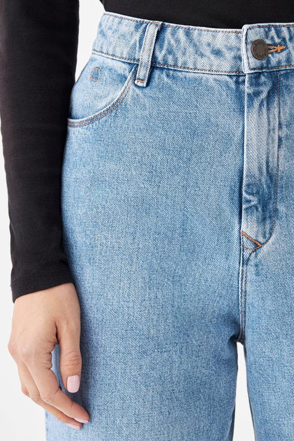 Jeans Wide Straight Non-Stretch Minimal Hellblau 4