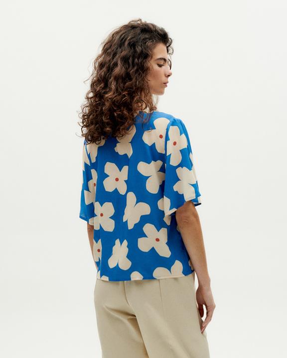 Blouse Floral Butterfly Dragonfly Blue from Shop Like You Give a Damn