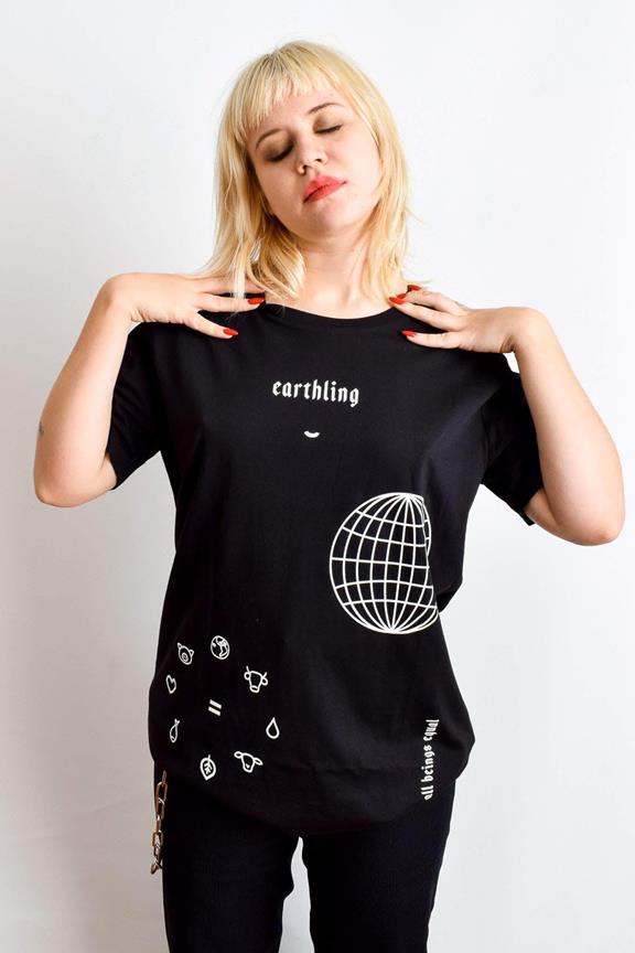 T-Shirt Earthing Zwart 9