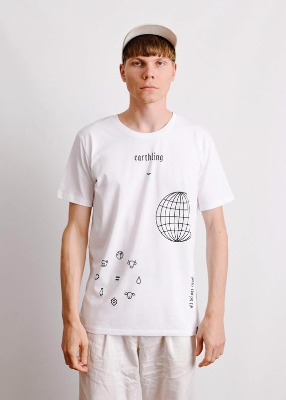 T-Shirt Earthling Wit 1