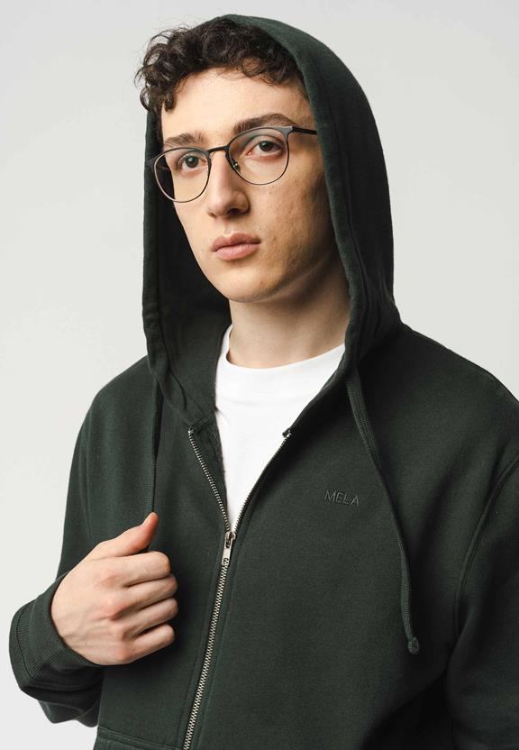 Zip-Up Hoodie Devadas Dark Green from Shop Like You Give a Damn