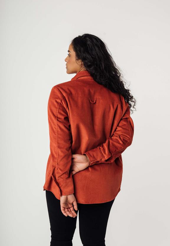 Overshirt Jiya Corduroy Brick Red from Shop Like You Give a Damn