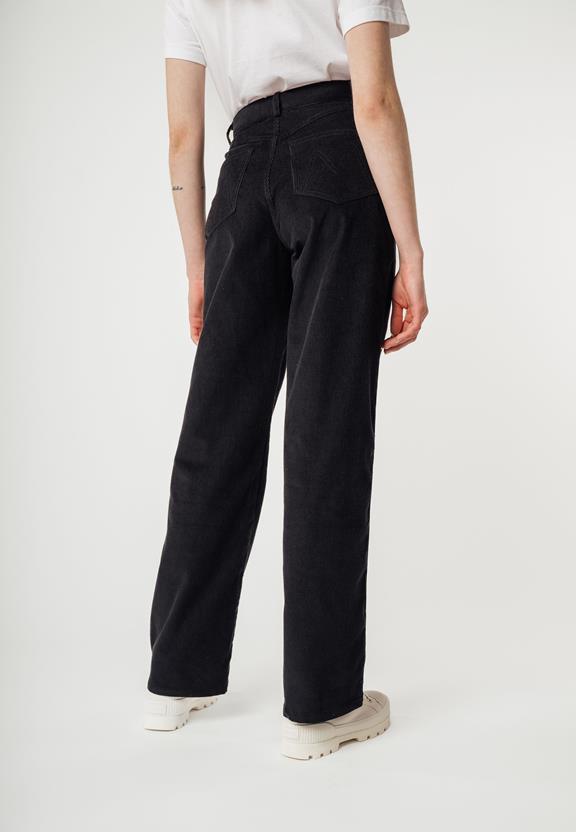 Broek Oorja Hoge Taille Corduroy Zwart from Shop Like You Give a Damn