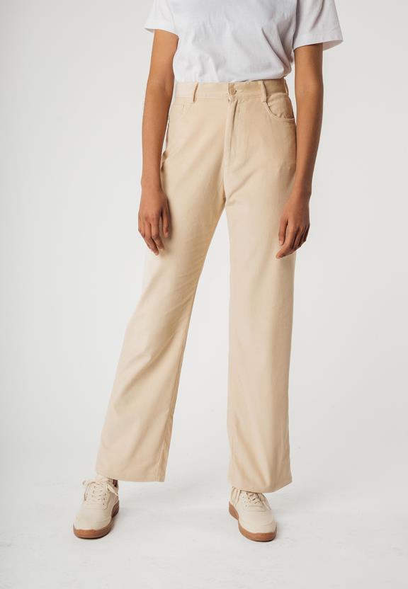 Pants Oorja High Waist Corduroy Almond from Shop Like You Give a Damn