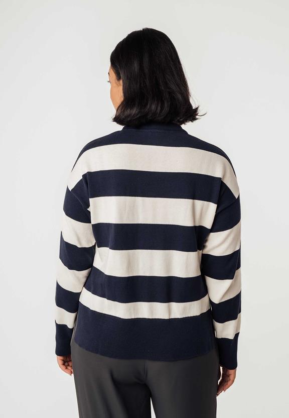 Knit Jumper Armal  Stripes Blue Creme from Shop Like You Give a Damn