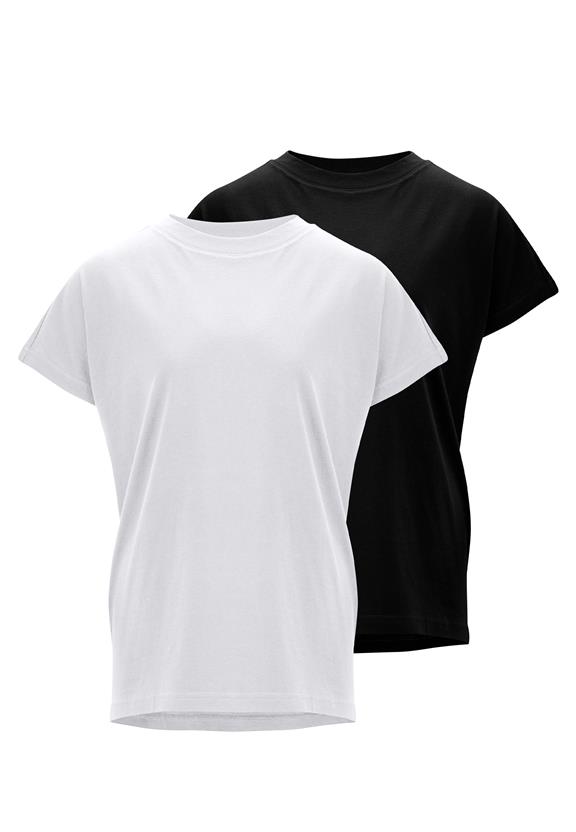 Multipack T-Shirt Madhu Wit Zwart (2) via Shop Like You Give a Damn