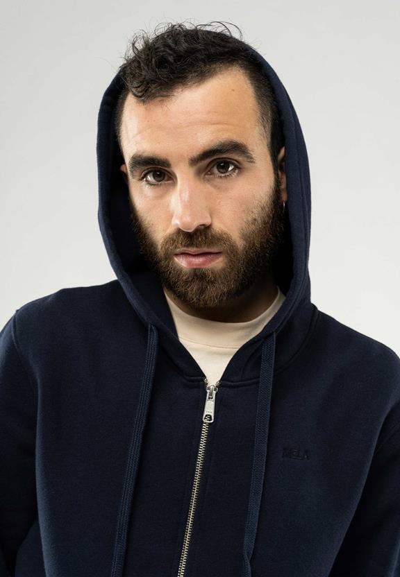 Zip-Up Hoodie Devadas Navy from Shop Like You Give a Damn