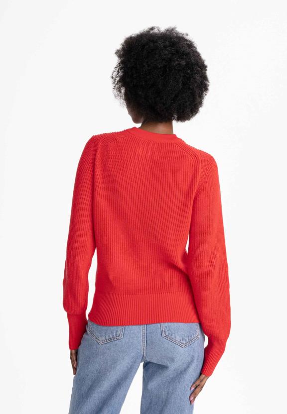 Knit Jumper Gauri Poppy Red from Shop Like You Give a Damn