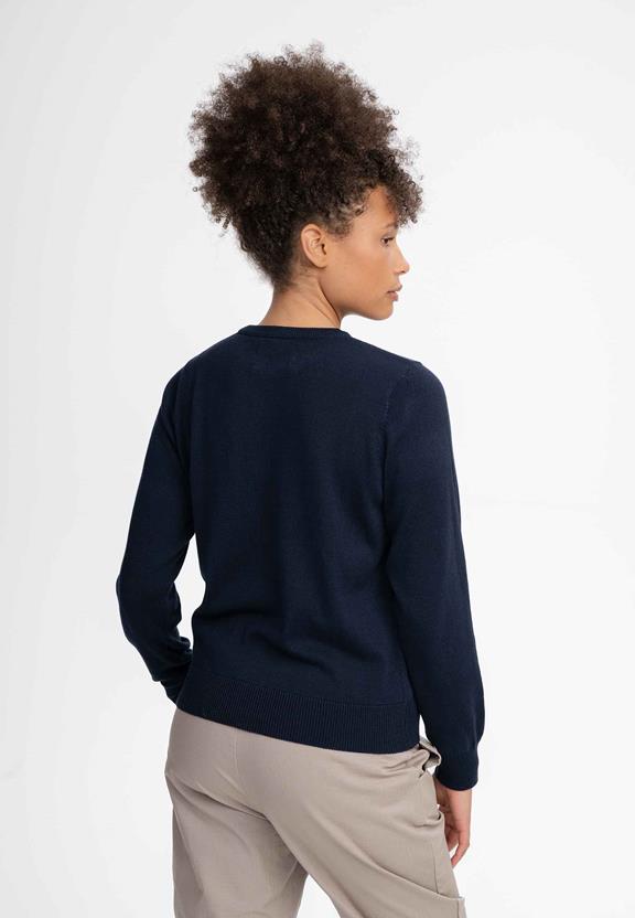 Fine-Knit Jumper Dhana Navy from Shop Like You Give a Damn