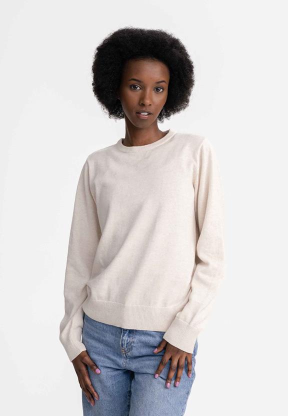 Fine-Knit Jumper Dhana Creme from Shop Like You Give a Damn