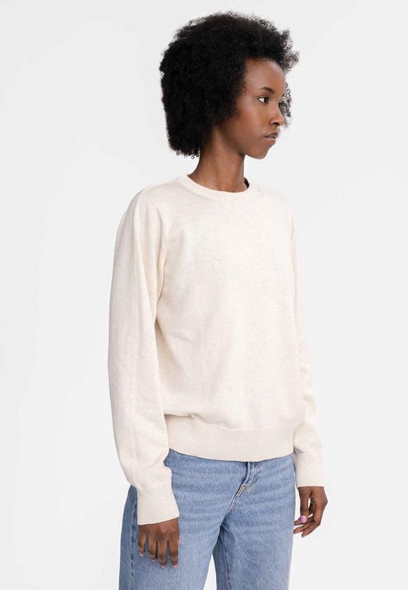 Fine-Knit Jumper Dhana Creme from Shop Like You Give a Damn