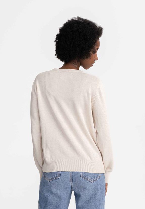 Fine-Knit Jumper Dhana Creme from Shop Like You Give a Damn