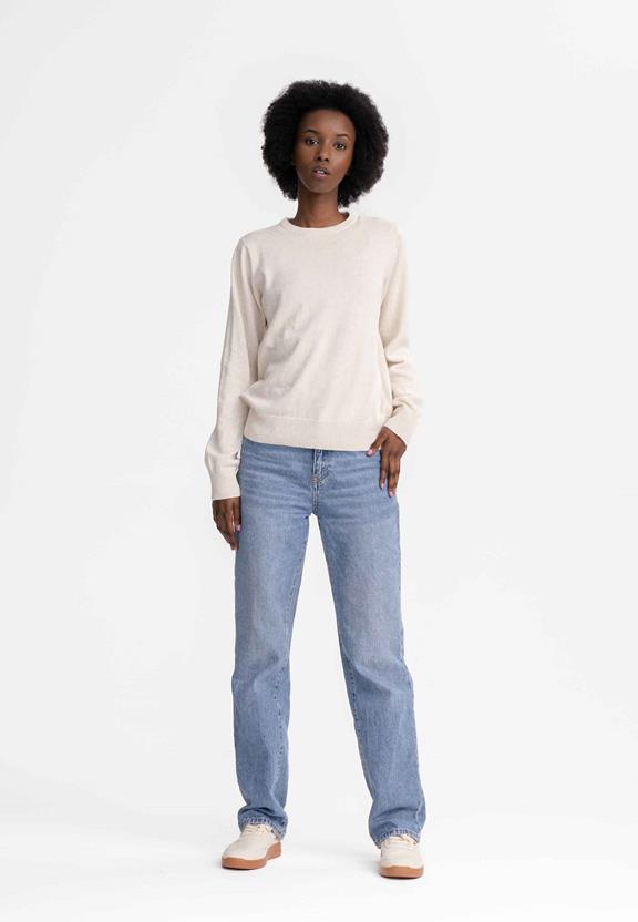 Fine-Knit Jumper Dhana Creme from Shop Like You Give a Damn