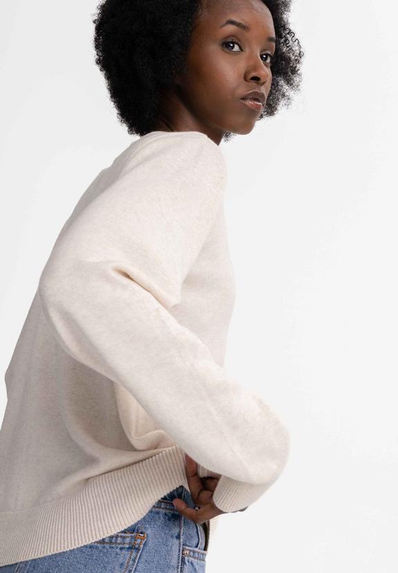 Fine-Knit Jumper Dhana Creme from Shop Like You Give a Damn