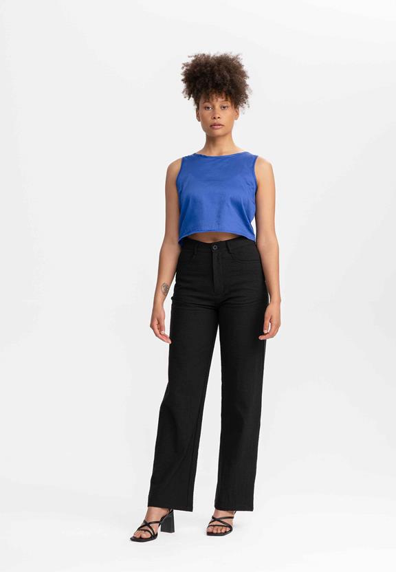 High Waist Pants Paulami Black from Shop Like You Give a Damn