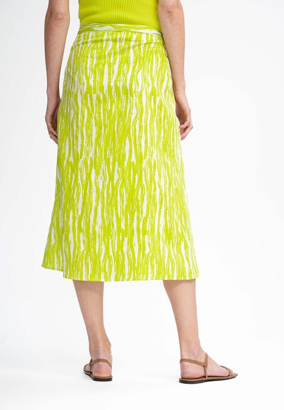 Wrap Midi Skirt Ruchika Kiwi Brush Yellow from Shop Like You Give a Damn