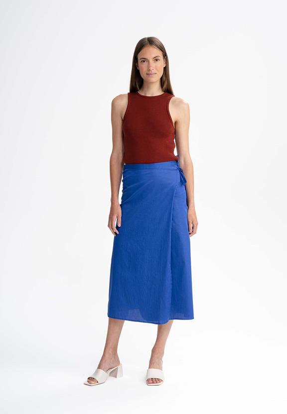 Wrap Midi Skirt Ruchika Blue from Shop Like You Give a Damn