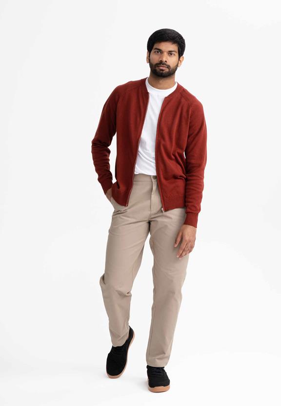 Zip Jacket Shamial Chai Red from Shop Like You Give a Damn