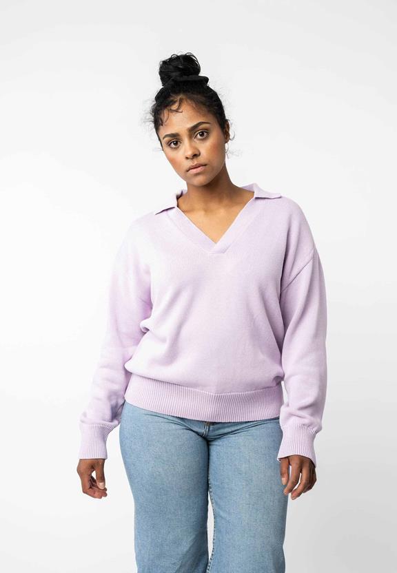 Knitted Jumper Veda Lilac via Shop Like You Give a Damn