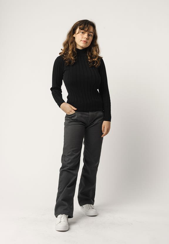 Mock Neck Jumper Amba Black from Shop Like You Give a Damn