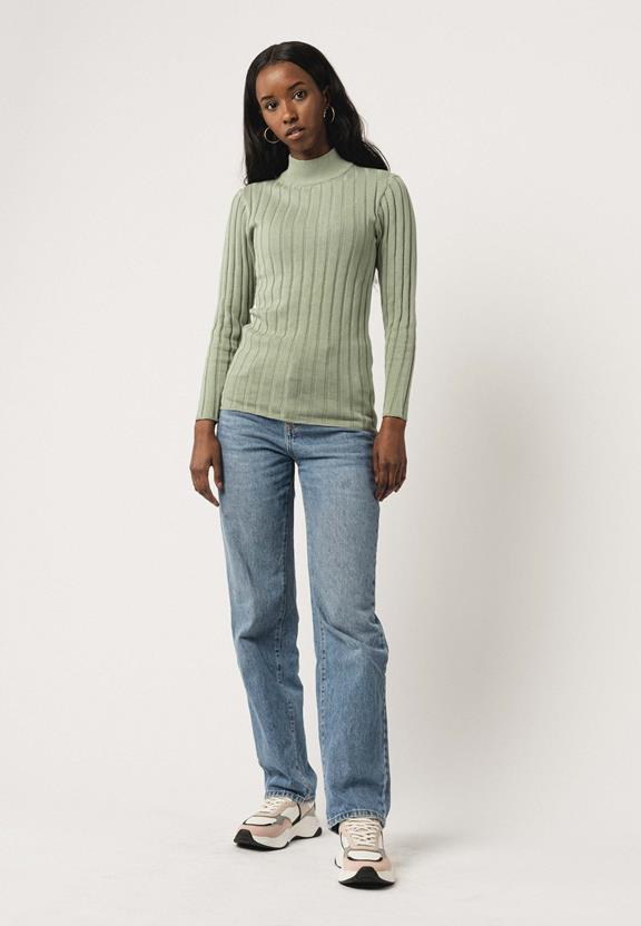 Mock Neck Jumper Amba Mint from Shop Like You Give a Damn