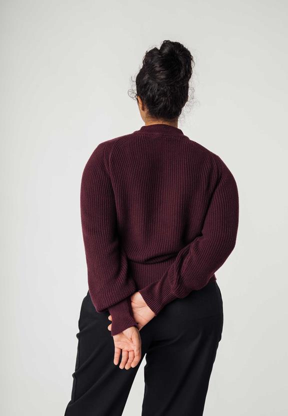 Knit Jumper Riya Raisin Red from Shop Like You Give a Damn