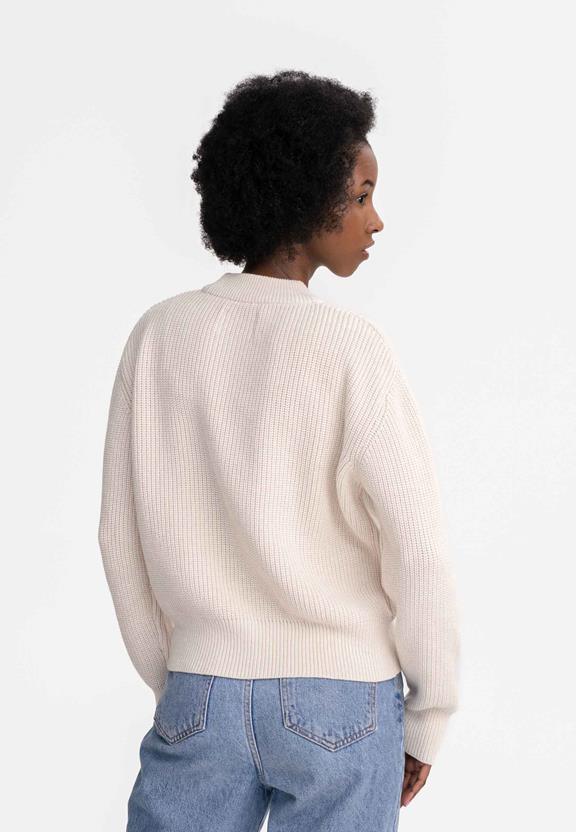 Rib Knit Jumper Manika Beige from Shop Like You Give a Damn