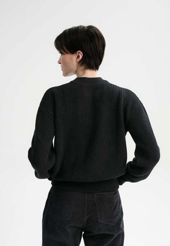 Rib Knit Jumper Manika Black from Shop Like You Give a Damn