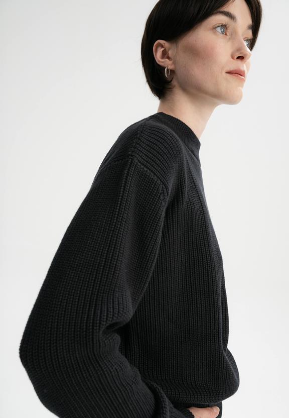 Rib Knit Jumper Manika Black from Shop Like You Give a Damn