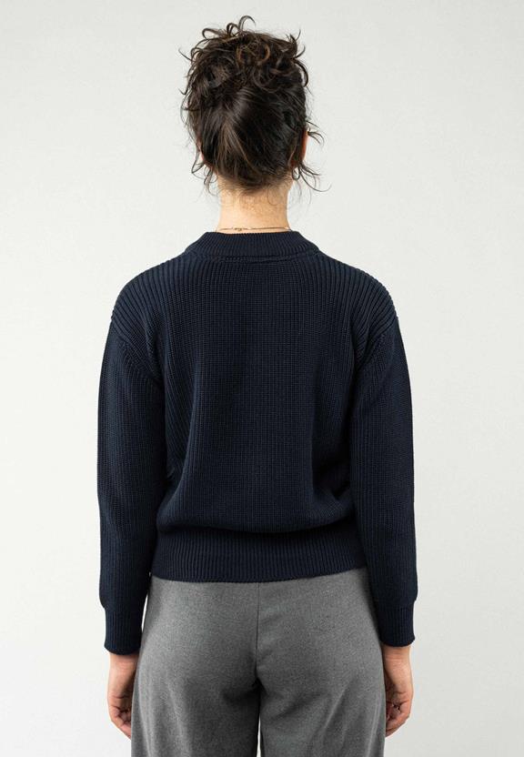 Rib Knit Jumper Manika Navy from Shop Like You Give a Damn