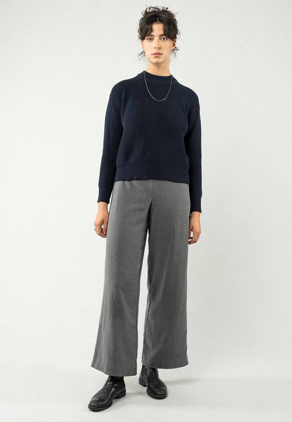 Rib Knit Jumper Manika Navy from Shop Like You Give a Damn