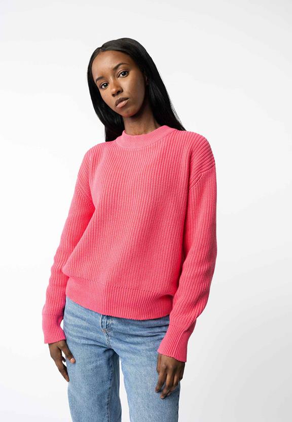 Rib Knit Jumper Manika Pink from Shop Like You Give a Damn