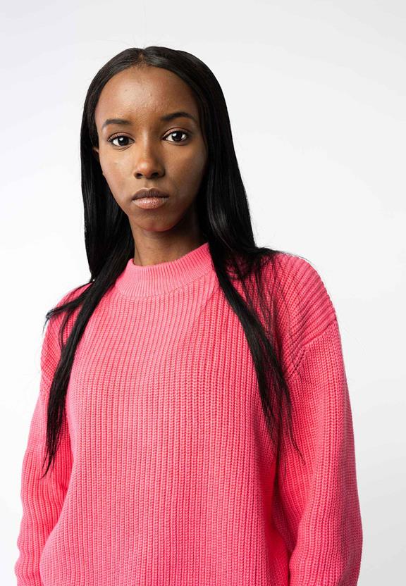 Rib Knit Jumper Manika Pink from Shop Like You Give a Damn