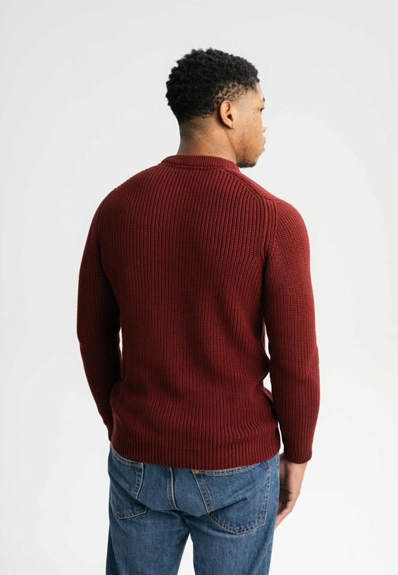 Knit Jumper Ravi Dark Red from Shop Like You Give a Damn