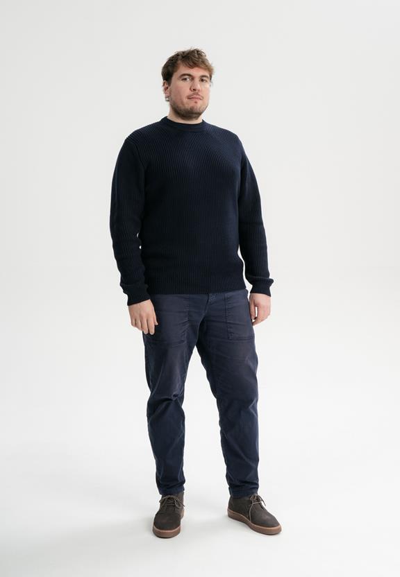 Knit Jumper Ravi Navy from Shop Like You Give a Damn